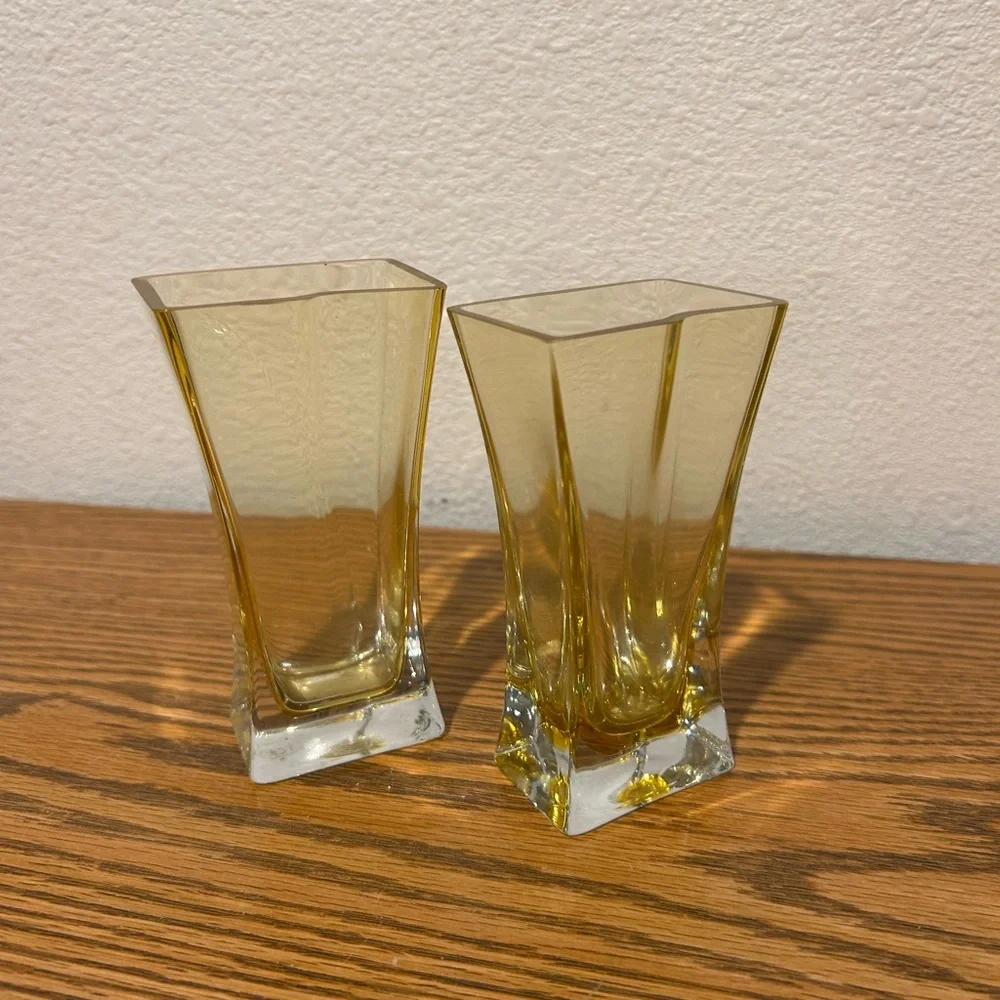 Russ Berrie Amber Glass Vases - Picture 9 of 11